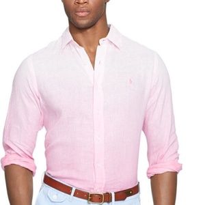 Linen, Dip-Dyed Button Down